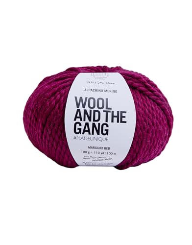 Wool and the Gang Alpachino Merino, Margaux Red (053), 100g