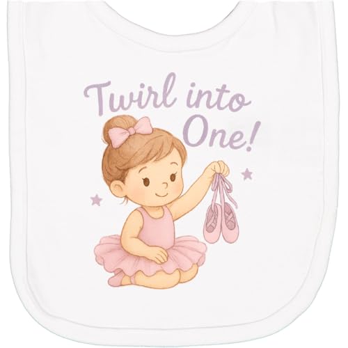 inktastic Twirl Into 1 My 1st Birthday Ballet Girl Newborn Bib