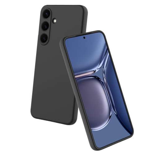 Image of Back Cover for Samsung Galaxy S25 5G | Full Camera Protection | Premium Liquid Silicon Case | Flexible Bumper Case for Samsung Galaxy S25 5G (Black)