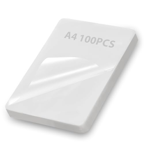 Laminating Sheets 100 Pack, 3 Mil Clear A4 Thermal Laminate Pouches, 8.7 x 11.9-inch Lamination Sheet, Laminator Plastic Paper Hold 8.5 x 11 inch, Suitable for Paper/Photo/Card/Notecard