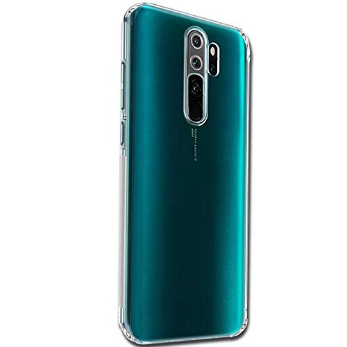 Image of TheGiftKart Ultra Clear Slim Anti-Slip Grip Soft Silicone Back Cover Case with Complete Camera Protection & Anti-Dust Plugs Built-in for Xiaomi Redmi Note 8 Pro (Transparent)