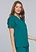 Cherokee Women's V Neck Scrubs Shirt, Teal Blue, Medium