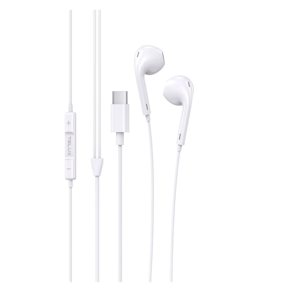 Telux Soundlink Wired Stereo Earphone Type-C White