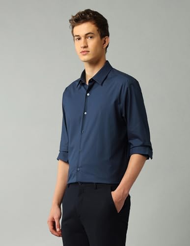 Image of Arrow New York Men's Textured Manhattan Slim Fit Shirt