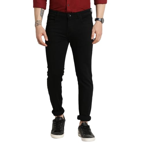Image of Turtle Men Cotton Stretch Narrow Fit Charcoal Jeans||Men's Jeans||Men's Denim||Stretchable Jeans