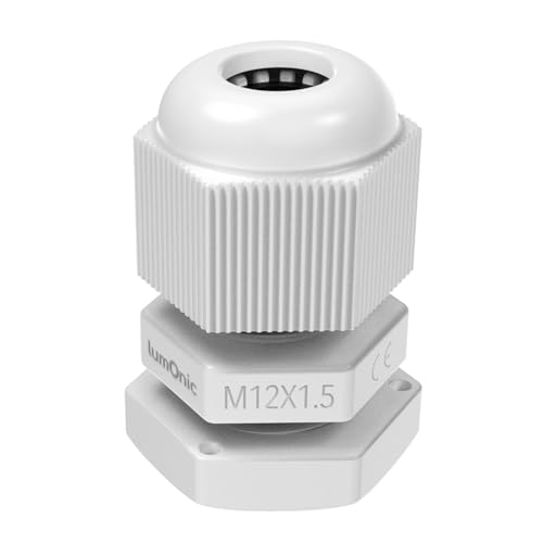 Passe-câble étanche en gris Lumonic M12 d3-6,5mm idéal pour vos projets électriques extérieurs x100