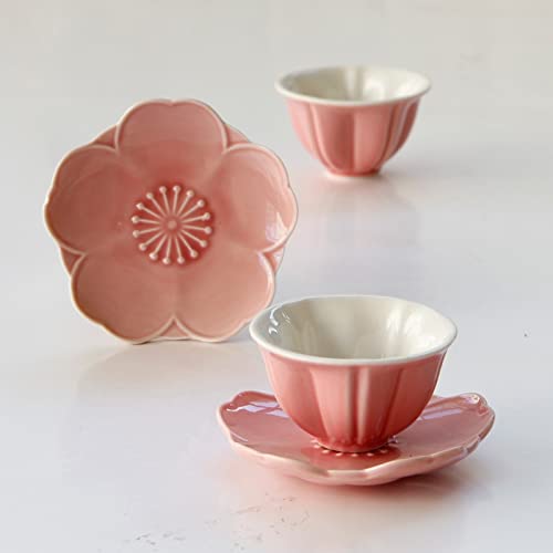 Kubek kreatywny kubek różowy kwiat ceramiczny kubek do kawy spodek zestaw popołudniowa herbata pachnąca herbata czarna filiżanka do herbaty biuro dom kubek filiżanka do kawy