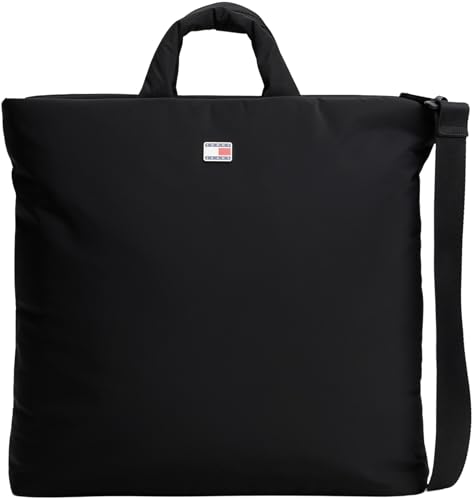 TOMMY JEANS Women's TJW URBAN NYLON MED TOTE AW0AW17885 Tote, Black (Black), One Size