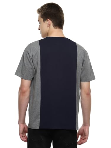 Image of hummel Coal Men's Boxy Fit Crew Neck Color Block Casual T-Shirt
