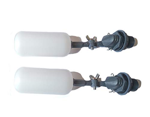 1/2 Inch Water Filter Float Ball Valve Float Valve Plastic Water Tank Float Valves with Adjustable Arm for Pool, Livestock Water Trough, Aquariums, Aquaculture