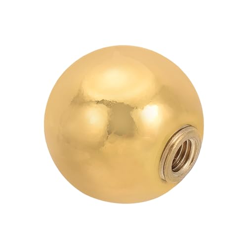 PATIKIL 25mm Ball Lamp Finials Caps Knob, 1 Set Lamp Shade Decoration, Gold Tone