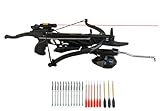 80 lbs WT80 Fishing Crossbow KIT with LINE Guide and Aimer Includes 12 Heavy Steel Bolts and 9 Arrows (6 Barbed Plastic Fishing Bolts and 3 Aluminum)