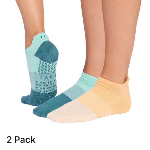 Image of TAVI Savvy Pilates Socks - Grip Socks for Women with Non-Slip Grips, Heel Tab, Arch Support, Wear for Yoga, Barre