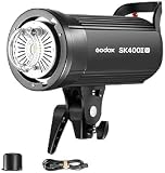 GODOX SK400II-V Flash da Studio Stroboscopico SK400II-V Bowens Mount,400W,Sistema X Wireless 2.4G,5600±200K,Lampada per Modellazione LED con Montaggio Bowens per Studio (SK400II Versione Aggiornata) - 1