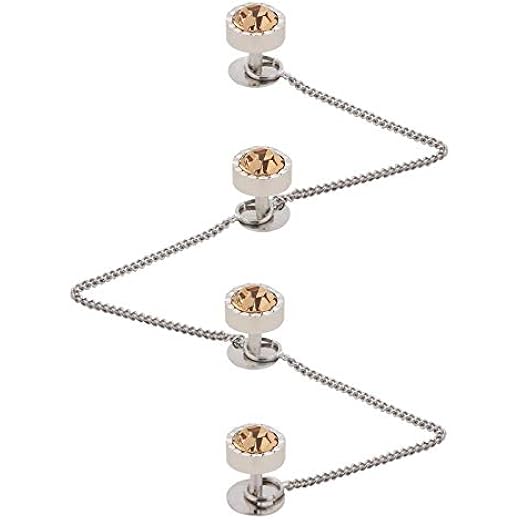 Brass Kurta Buttons with Diamond Crystal