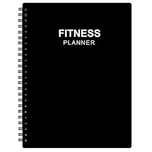 Fitness Planner for Women & Men – A5 Workout Log Book/Exercise Workout Log to Track Weight Loss, GYM, Bodybuilding Progress – Daily Health & Wellness Workout Journals, 5.8X8.25 In Workout Book