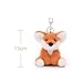 Apricot Lamb Cute Toys Plush Orange Fox Stuffed Animal Soft Keychain for Kids Bag, Purse, Backpack, Handbag