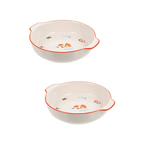 Luxshiny 2Pcs Assadeira De Cerâmica Fritadeira De Ar Frigideira Forno Airfryer Grelha De Cerâmica Ap