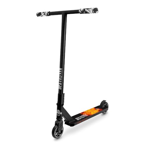Patinete de Acrobacias Destroyer Pyro Black – Scooter Freestyle con Ruedas de 110 mm, Rodamientos ABEC 7 y Deck de Aluminio 6061