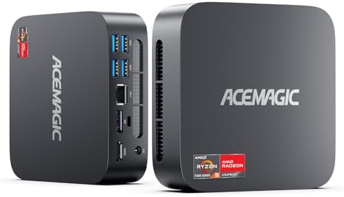 ACEMAGIC Mini PC, AMD Ryzen 5 7430U (6C/12T, jusqu'à 4,3 GHz), 16...