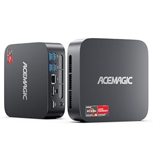 ACEMAGIC K1 Mini PC, AMD Ryzen 5 7430U (Äquivalent zu 5850U, 6C/12T, Bis zu 4.3Ghz),16GB DDR4 512GB M.2 SSD Windows 11 Pro Mini PC, Mini Computer with WiFi 6 | BT 5.2 | 4K Triple Display | Type-C
