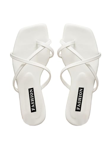 Image of GORGLITTER Women's Summer Vacation Beach Cute Square Toe Flat Sandals Strappy Toe Ring Thong Slide Sandal Slip on Flip Flops 2026