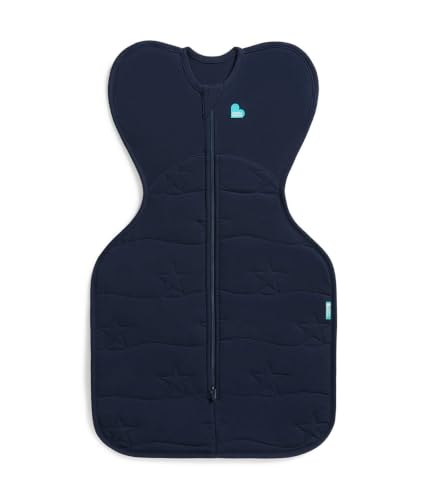 Image of Love to Dream Swaddle Up Extra Warm | 3.5 TOG, 13-19 lbs, Navy | Quilted Cotton for Extra Warmth, Arms Up Swaddle Calms Startle Reflex, Newborn Essentials Below 61F