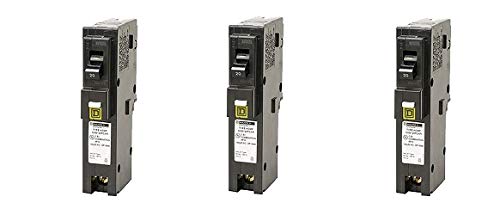 Square D by Schneider Electric HOM120PCAFIC Homeline - Disyuntor CAFCI de un solo polo neutro de 20 amperios, (paquete de 3)