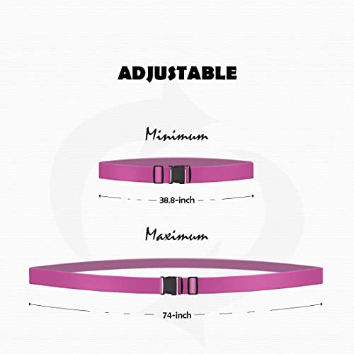 Image of 2pcs 74″x2″Luggage Straps for Suitcases,Adjustable Suitcase Straps and Heavy Duty Strap Buckle Packing Straps Travel Accessories,Pink