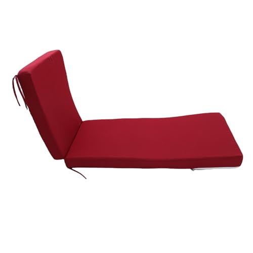 Coussin de chaise longue extérieur en tissu imperméable double haute densité - 6