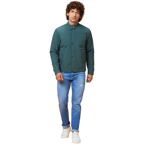Image of Being Human Turquoise Regular Fit Men's Jacket Clothing