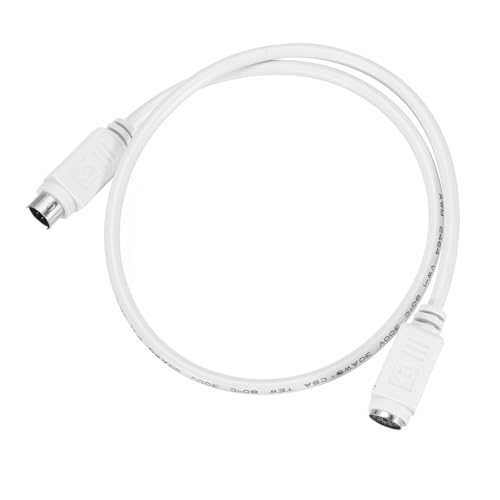 QUARKZMAN Câble D'extension PS/2 Pour Souris Et Clavier 6 Broches 1.6 Pieds Mâle Vers Femelle Pour PC, Blanc