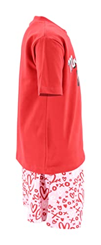 Image of Boys 2pc Shorts Set Outfit Short Sleeve Shirt with Classic Applique Print and Shorts