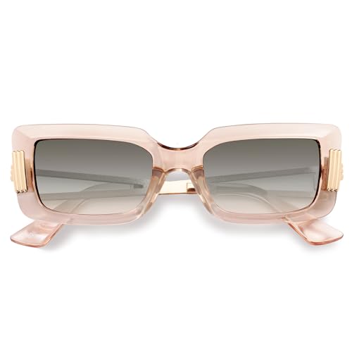 AMOMOMOA Trendy Rectangle Sunglasses for Women Retro Small Square Sun Glasses 90s Rectangular AM66443