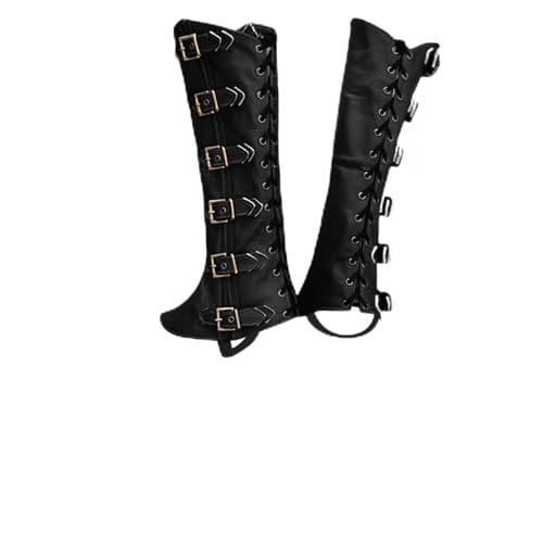 Sangle de jambe médiévale en cuir synthétique pour masquer des chaussures modernes