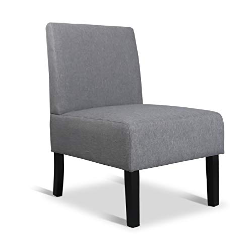 Modern Retro Armless Chair Contemporary Accent Chair for Office Desk Single Chairs