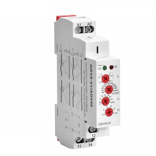 Relais de tension monophasé GRV8-01 réglable ACDC 110-240V avec affichage LED