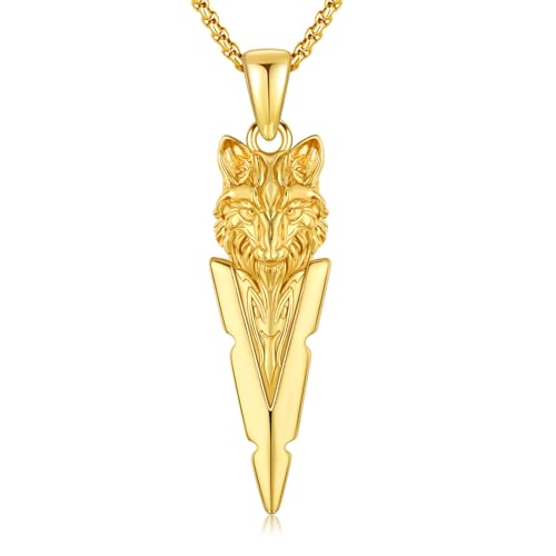 Collier flèche loup argent 925 inoxydable ne ternit pas pour peau sensible