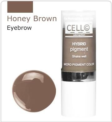 CELL LINE Hybird pigment color - Semi permanent pigment make up & Tattoo ink 21 color 10ml (Honey Brown)