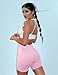 YEOREO SoftHue Damen Sport Shorts Invisible Scrunch Butt Lifting Gym Workout Shorts 4.5" Seamless Kurze Leggings Damen Push Up Booty Biker Shorts Rosa S
