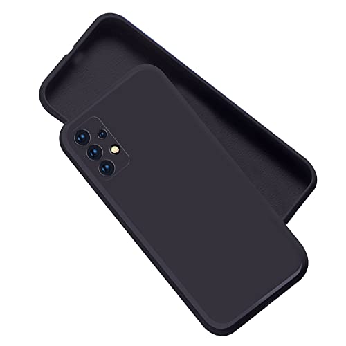 A rtistque Liquid TPU Silicone Matte Shockproof Flexible with Camera Protection Soft Back Cover Case for Samsung Galaxy A32 4G – Black- Best and cheap mobile covers in India