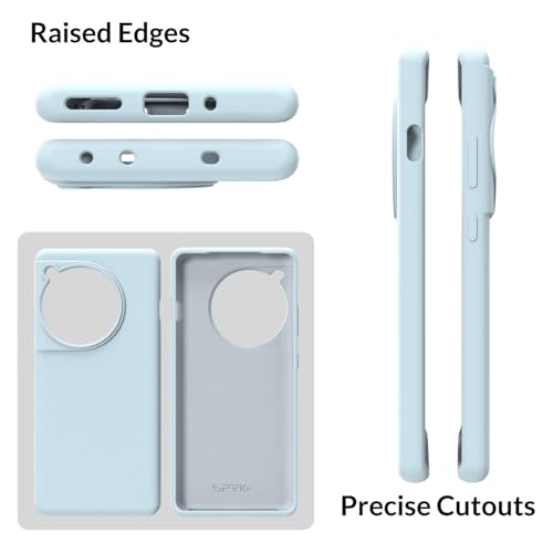 Image of SPRIG Compatible with Oneplus 12R Premium SilkTone Back Cover Drop Tested Shock Proof Mobile Case for Men, Women, Boys and Girls with Camera Protection (Light Blue)