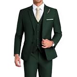 Mrbuerly High-End Suits Herrenanzug, 3-teilig, schmale Passform, Zwei Knöpfe, Hochzeitsanzug, Abschlussball, Anzug ...