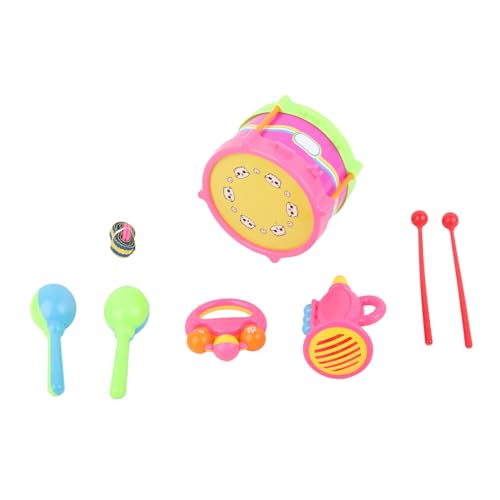 Phefop Juego de Juguetes de Instrumentos Musicales de 7 Piezas, Trompeta de Martillo de con Campana de Tambor Tono, para Que los Niños Desarrollen la Percepción