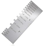 Feehope Metal Thickness Gauge, Stainless Steel Metal Thickness Gauge Tool with Wire Size Chart AWG, Multi-Function Sheet Metal Gauge for Wire – High Precision Measurement.