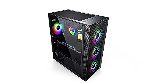 PCCOOLER PLATINUM-MM200 MESH Gehäuse in Schwarz, M-ATX/ITX mit 4 Lüfter Cover