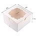 XP-ART Cookie Boxes for Gift Giving Pastry Boxes with Window Macaron Boxes Donut Boxes 4x4x2.5in Bakery Boxes 50Pack
