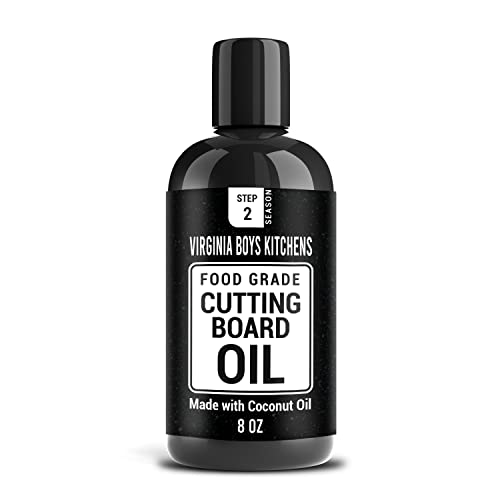 Virginia Boys Kitchens Coconut Cutting Board Oil - NO Mineral Oil - Food Safe Wood Seasoning for Kitchen Countertops, Cutting Boards, and Butcher Blocks - Made in USA