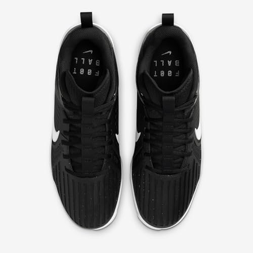 Nike Nike Alpha Menace Strong Men's Football Cleats (II5139-010, Black/Metallic Silver/White) Size 11