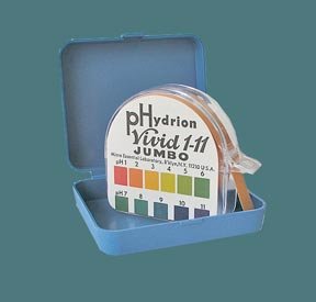 Micro Essential Lab Single-Roll Hydrion pH Test Paper, With Chart, pH range, 3.0-5.5